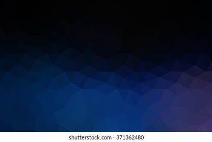 Dark blue polygonal illustration, which consist of triangles. Geometric background in Origami style with gradient. Triangular design for your business.