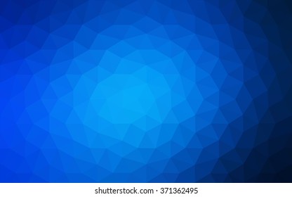 Dark blue polygonal illustration, which consist of triangles. Geometric background in Origami style with gradient. Triangular design for your business.