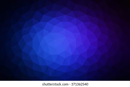 Dark blue polygonal illustration, which consist of triangles. Geometric background in Origami style with gradient. Triangular design for your business.