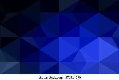 Dark blue polygonal illustration, which consist of triangles. Geometric background in Origami style with gradient. Triangular design for your business.