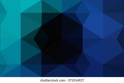 Dark blue polygonal illustration, which consist of triangles. Geometric background in Origami style with gradient. Triangular design for your business.