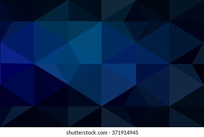 Dark blue polygonal illustration, which consist of triangles. Geometric background in Origami style with gradient. Triangular design for your business.