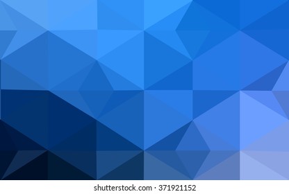 Dark blue polygonal illustration, which consist of triangles. Geometric background in Origami style with gradient. Triangular design for your business.