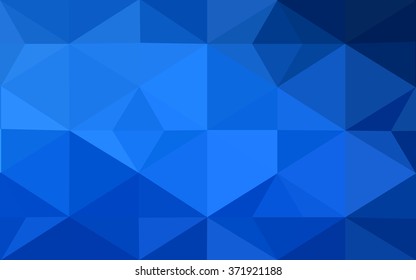 Dark blue polygonal illustration, which consist of triangles. Geometric background in Origami style with gradient. Triangular design for your business.