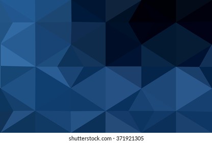 Dark blue polygonal illustration, which consist of triangles. Geometric background in Origami style with gradient. Triangular design for your business.