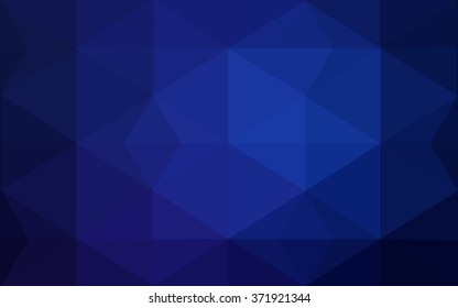 Dark blue polygonal illustration, which consist of triangles. Geometric background in Origami style with gradient. Triangular design for your business.