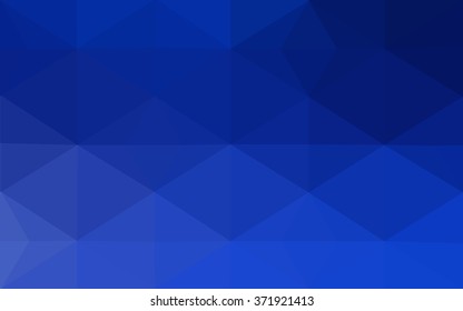 Dark blue polygonal illustration, which consist of triangles. Geometric background in Origami style with gradient. Triangular design for your business.