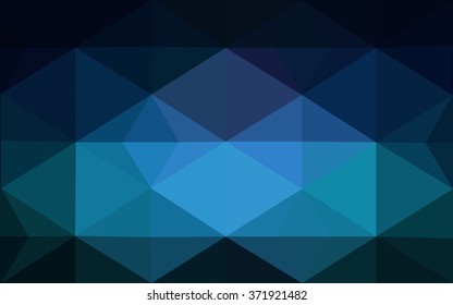 Dark blue polygonal illustration, which consist of triangles. Geometric background in Origami style with gradient. Triangular design for your business.