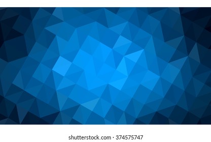 Dark blue polygonal illustration, which consist of triangles. Geometric background in Origami style with gradient. Triangular design for your business.
