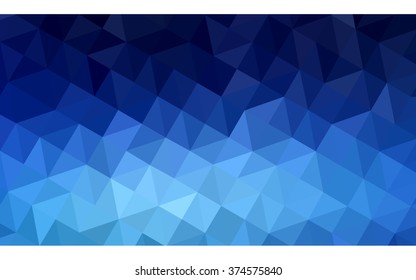 Dark blue polygonal illustration, which consist of triangles. Geometric background in Origami style with gradient. Triangular design for your business.