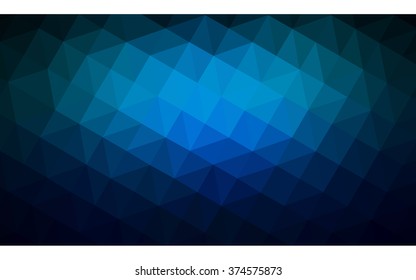 Dark blue polygonal illustration, which consist of triangles. Geometric background in Origami style with gradient. Triangular design for your business.