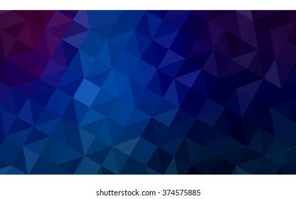 Dark blue polygonal illustration, which consist of triangles. Geometric background in Origami style with gradient. Triangular design for your business.