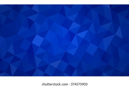 Dark blue polygonal illustration, which consist of triangles. Geometric background in Origami style with gradient. Triangular design for your business.