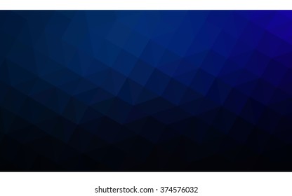 Dark blue polygonal illustration, which consist of triangles. Geometric background in Origami style with gradient. Triangular design for your business.