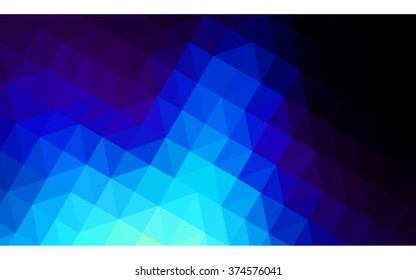 Dark blue polygonal illustration, which consist of triangles. Geometric background in Origami style with gradient. Triangular design for your business.