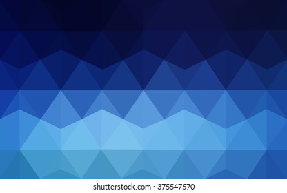 Dark blue polygonal illustration, which consist of triangles. Geometric background in Origami style with gradient. Triangular design for your business.