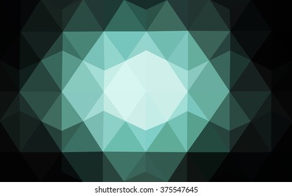 Dark blue polygonal illustration, which consist of triangles. Geometric background in Origami style with gradient. Triangular design for your business.