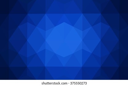 Dark blue polygonal illustration, which consist of triangles. Geometric background in Origami style with gradient. Triangular design for your business.