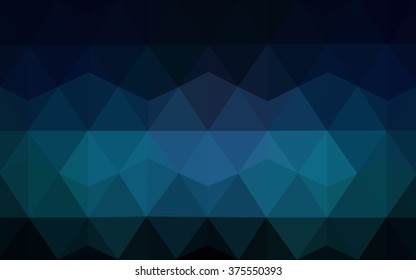 Dark blue polygonal illustration, which consist of triangles. Geometric background in Origami style with gradient. Triangular design for your business.