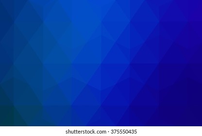 Dark blue polygonal illustration, which consist of triangles. Geometric background in Origami style with gradient. Triangular design for your business.