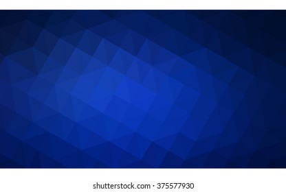 Dark blue polygonal illustration, which consist of triangles. Geometric background in Origami style with gradient. Triangular design for your business.