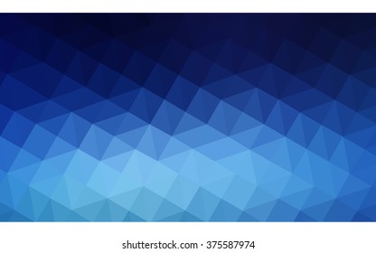 Dark blue polygonal illustration, which consist of triangles. Geometric background in Origami style with gradient. Triangular design for your business.