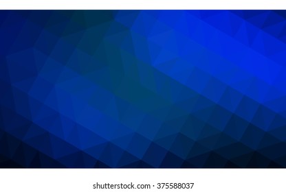 Dark blue polygonal illustration, which consist of triangles. Geometric background in Origami style with gradient. Triangular design for your business.