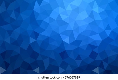 Dark blue polygonal illustration, which consist of triangles. Geometric background in Origami style with gradient. Triangular design for your business.