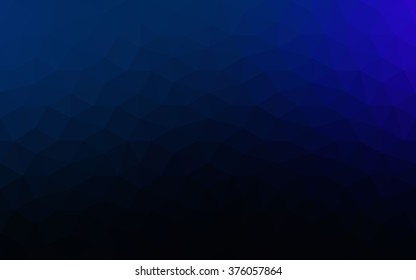 Dark blue polygonal illustration, which consist of triangles. Geometric background in Origami style with gradient. Triangular design for your business.