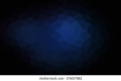 Dark blue polygonal illustration, which consist of triangles. Geometric background in Origami style with gradient. Triangular design for your business.