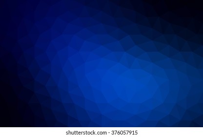 Dark blue polygonal illustration, which consist of triangles. Geometric background in Origami style with gradient. Triangular design for your business.