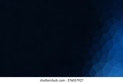 Dark blue polygonal illustration, which consist of triangles. Geometric background in Origami style with gradient. Triangular design for your business.