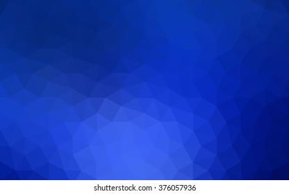 Dark blue polygonal illustration, which consist of triangles. Geometric background in Origami style with gradient. Triangular design for your business.