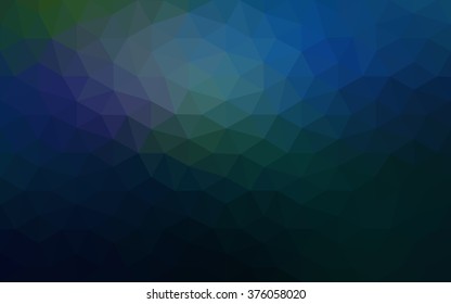 Dark blue polygonal illustration, which consist of triangles. Geometric background in Origami style with gradient. Triangular design for your business.