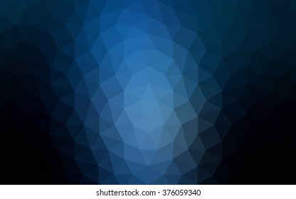 Dark blue polygonal illustration, which consist of triangles. Geometric background in Origami style with gradient. Triangular design for your business.