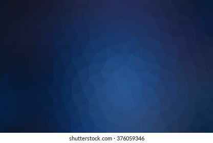 Dark blue polygonal illustration, which consist of triangles. Geometric background in Origami style with gradient. Triangular design for your business.