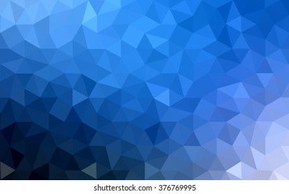 Dark blue polygonal illustration, which consist of triangles. Geometric background in Origami style with gradient. Triangular design for your business.