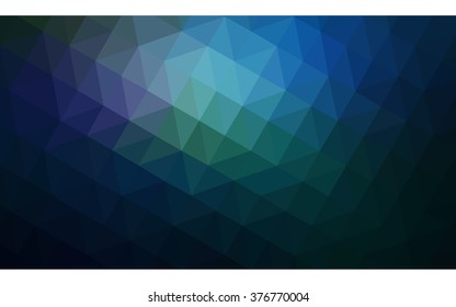 Dark blue polygonal illustration, which consist of triangles. Geometric background in Origami style with gradient. Triangular design for your business.