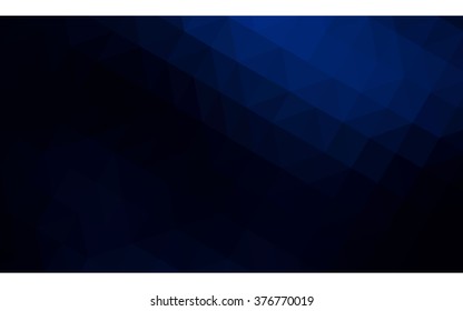 Dark blue polygonal illustration, which consist of triangles. Geometric background in Origami style with gradient. Triangular design for your business.