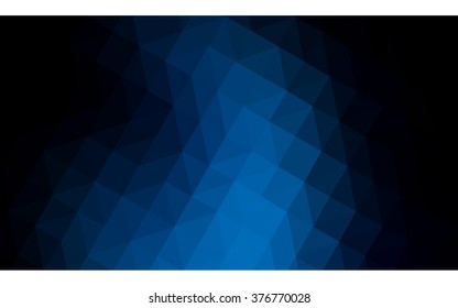Dark blue polygonal illustration, which consist of triangles. Geometric background in Origami style with gradient. Triangular design for your business.
