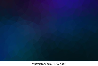 Dark blue polygonal illustration, which consist of triangles. Geometric background in Origami style with gradient. Triangular design for your business.