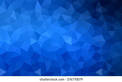 Dark blue polygonal illustration, which consist of triangles. Geometric background in Origami style with gradient. Triangular design for your business.
