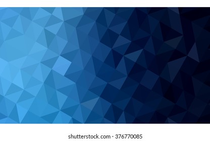 Dark blue polygonal illustration, which consist of triangles. Geometric background in Origami style with gradient. Triangular design for your business.