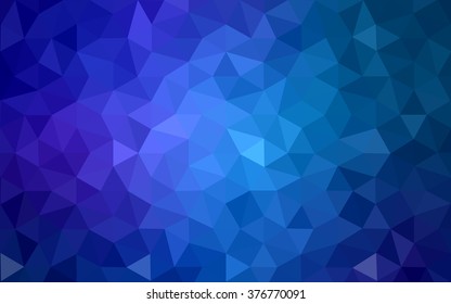 Dark blue polygonal illustration, which consist of triangles. Geometric background in Origami style with gradient. Triangular design for your business.