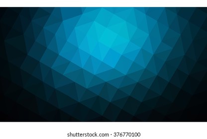 Dark blue polygonal illustration, which consist of triangles. Geometric background in Origami style with gradient. Triangular design for your business.