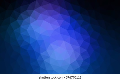 Dark blue polygonal illustration, which consist of triangles. Geometric background in Origami style with gradient. Triangular design for your business.