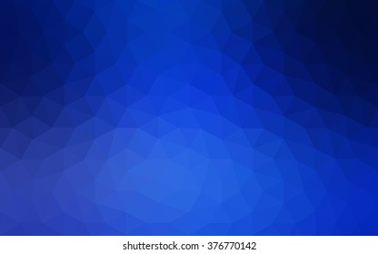 Dark blue polygonal illustration, which consist of triangles. Geometric background in Origami style with gradient. Triangular design for your business.