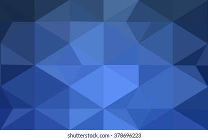 Dark blue polygonal illustration, which consist of triangles. Geometric background in Origami style with gradient. Triangular design for your business.