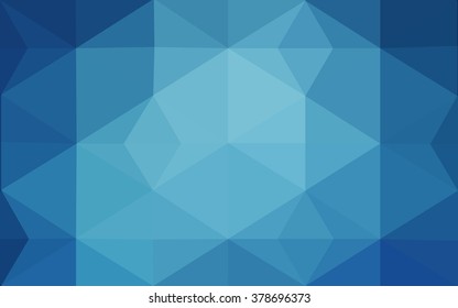 Dark blue polygonal illustration, which consist of triangles. Geometric background in Origami style with gradient. Triangular design for your business.