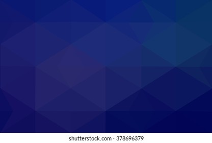 Dark blue polygonal illustration, which consist of triangles. Geometric background in Origami style with gradient. Triangular design for your business.